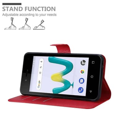 WIKO SUNNY 3 MINI Suojakuori Lompakkokotelo (Punainen)