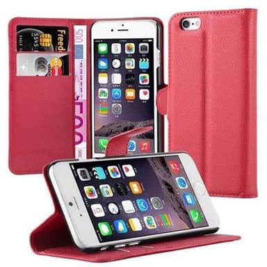 iPhone 6 / 6S Suojakuori Lompakkokotelo (Punainen)