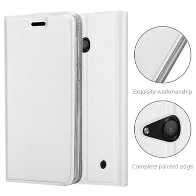 Nokia Lumia 550 Suojakuori Lompakkokotelo (Hopea)