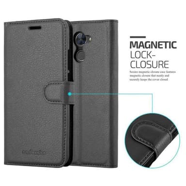 Huawei Enjoy 7 PLUS Suojakuori Lompakkokotelo (Musta)