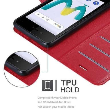WIKO SUNNY 3 MINI Suojakuori Lompakkokotelo (Punainen)