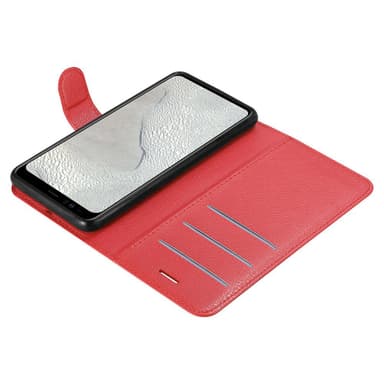 Google PIXEL 4 XL Suojakuori Lompakkokotelo (Punainen)