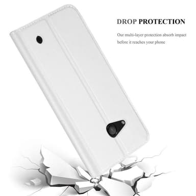 Nokia Lumia 550 Suojakuori Lompakkokotelo (Hopea)