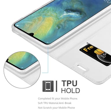 Huawei MATE 20 Suojakuori Lompakkokotelo (Hopea)