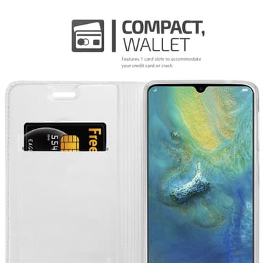 Huawei MATE 20 Suojakuori Lompakkokotelo (Hopea)