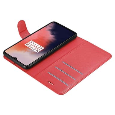 OnePlus 7T Suojakuori Lompakkokotelo (Punainen)