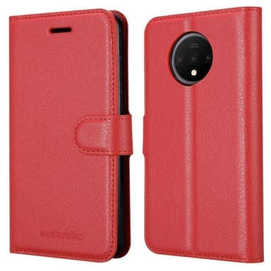 OnePlus 7T Suojakuori Lompakkokotelo (Punainen)