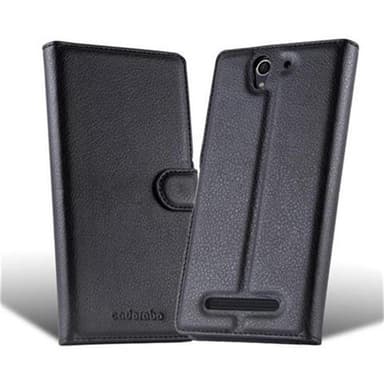Sony Xperia C3 Suojakuori Lompakkokotelo (Musta)