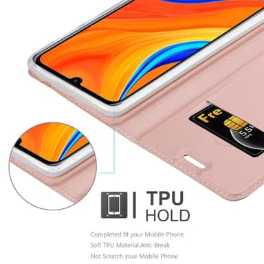 Huawei Y6S Suojakuori Lompakkokotelo (Vaaleanpunainen)