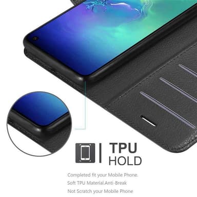 Samsung Galaxy S10e Suojakuori Lompakkokotelo (Musta)