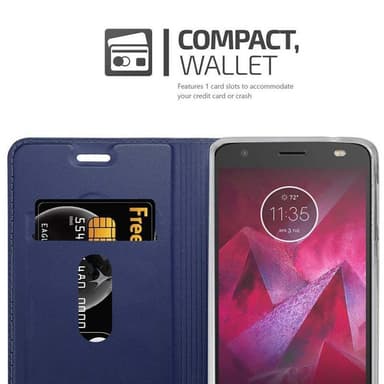 Motorola MOTO Z Suojakuori Lompakkokotelo (Sininen)