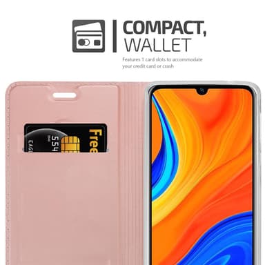 Huawei Y6S Suojakuori Lompakkokotelo (Vaaleanpunainen)
