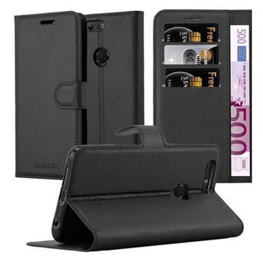 Honor 8 / 8 PREMIUM Suojakuori Lompakkokotelo (Musta)