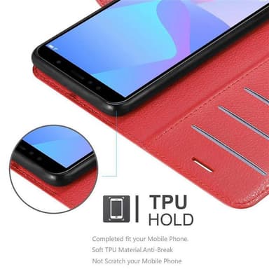 Huawei Y6 PRIME Suojakuori Lompakkokotelo (Punainen)