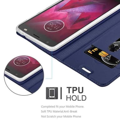 Motorola MOTO Z Suojakuori Lompakkokotelo (Sininen)