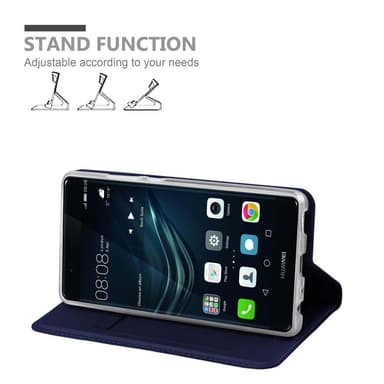 Huawei P9 Suojakuori Lompakkokotelo (Sininen)