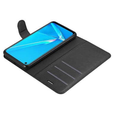 Oppo A92 Suojakuori Lompakkokotelo (Musta)