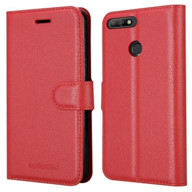 Huawei Y6 PRIME Suojakuori Lompakkokotelo (Punainen)