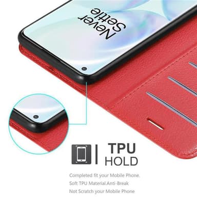 OnePlus 8 PRO Suojakuori Lompakkokotelo (Punainen)