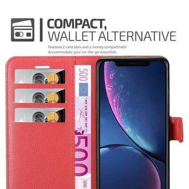 iPhone 11 PRO MAX Suojakuori Lompakkokotelo (Punainen)