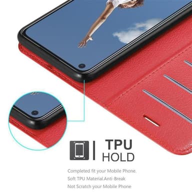 Oppo A52 Suojakuori Lompakkokotelo (Punainen)