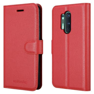 OnePlus 8 PRO Suojakuori Lompakkokotelo (Punainen)