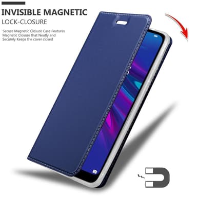 Huawei Y6 2019 Suojakuori Lompakkokotelo (Sininen)