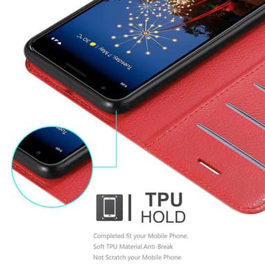Google PIXEL 3A Suojakuori Lompakkokotelo (Punainen)