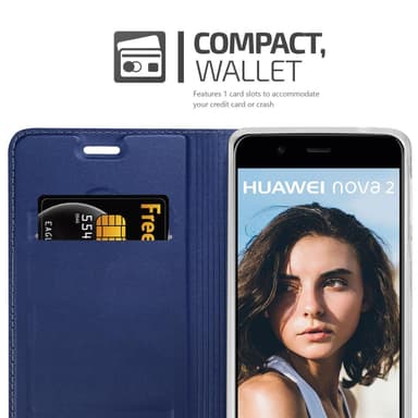 Huawei NOVA 2 Suojakuori Lompakkokotelo (Sininen)