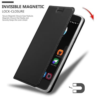 ZTE Blade V7 Suojakuori Lompakkokotelo (Musta)