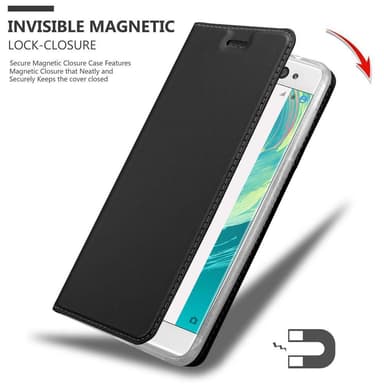 Sony Xperia XA ULTRA Suojakuori Lompakkokotelo (Musta)
