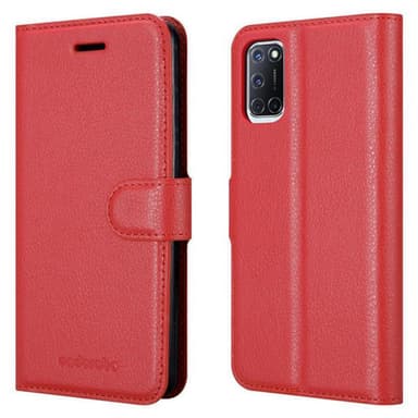 Oppo A52 Suojakuori Lompakkokotelo (Punainen)
