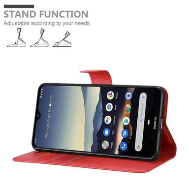 Nokia 7.2 Suojakuori Lompakkokotelo (Punainen)