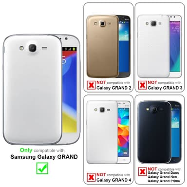 Samsung Galaxy GRAND Suojakuori Lompakkokotelo (Musta)