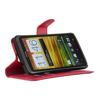 HTC ONE X / X+ Suojakuori Lompakkokotelo (Punainen)