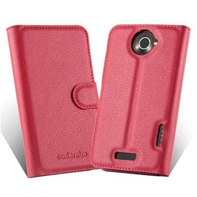 HTC ONE X / X+ Suojakuori Lompakkokotelo (Punainen)