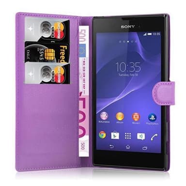Sony Xperia T3 Suojakuori Lompakkokotelo (Violetti)
