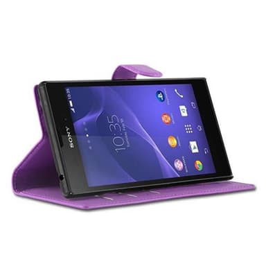 Sony Xperia T3 Suojakuori Lompakkokotelo (Violetti)