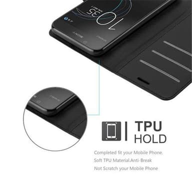 Sony Xperia L1 Suojakuori Lompakkokotelo (Musta)