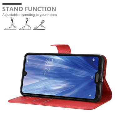 Sharp Aquos R3 Suojakuori Lompakkokotelo (Punainen)