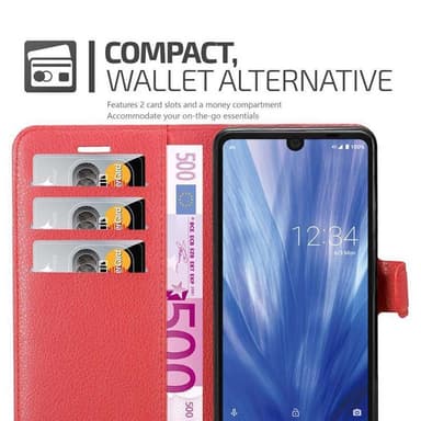 Sharp Aquos R3 Suojakuori Lompakkokotelo (Punainen)