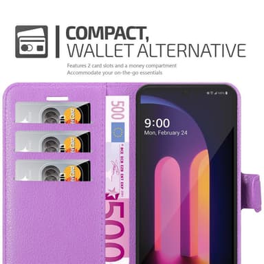 LG V60 ThinQ Suojakuori Lompakkokotelo (Violetti)