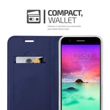 LG K10 2017 Suojakuori Lompakkokotelo (Sininen)