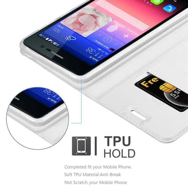 Huawei ASCEND P7 Suojakuori Lompakkokotelo (Hopea)