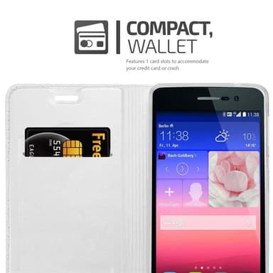Huawei ASCEND P7 Suojakuori Lompakkokotelo (Hopea)