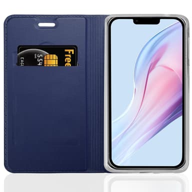 iPhone 13 Suojakuori Lompakkokotelo (Sininen)