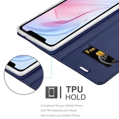 iPhone 13 Suojakuori Lompakkokotelo (Sininen)