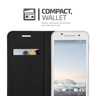 HTC ONE A9 Suojakuori Lompakkokotelo (Musta)