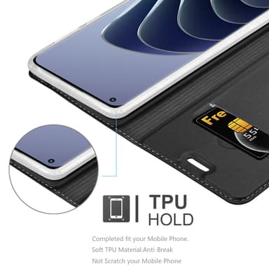 OnePlus 10 PRO 5G Suojakuori Lompakkokotelo (Musta)