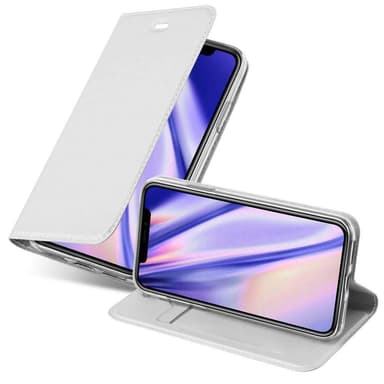 iPhone XS MAX Suojakuori Lompakkokotelo (Hopea)